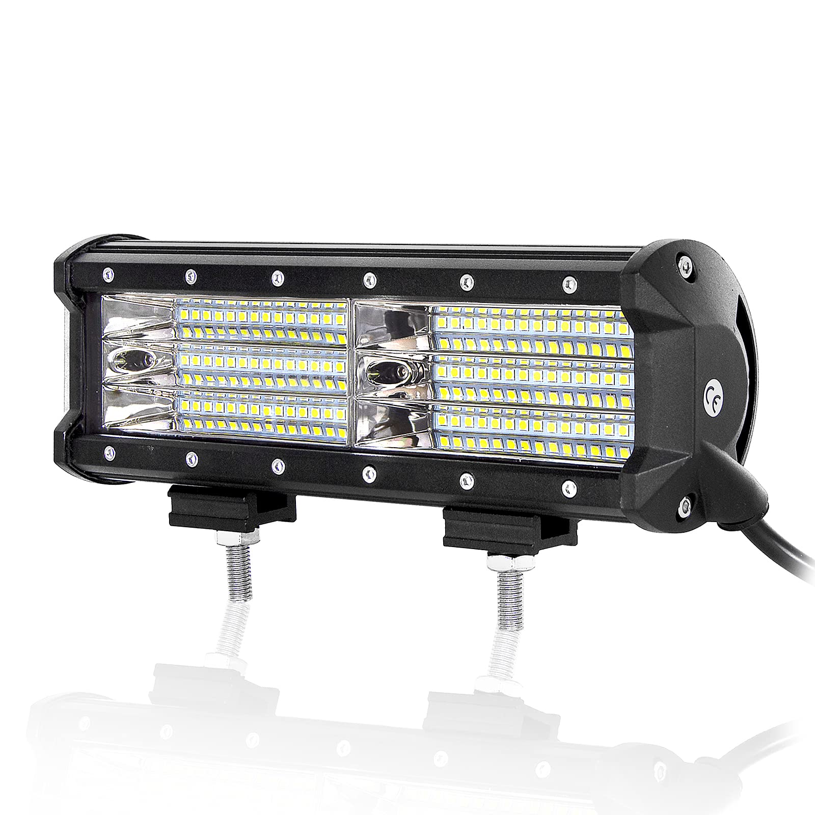 SKYWORLD LED Lichtleiste, 9 Zoll 270W 9D Quad Row Straight Flood Beam LED Lichtleiste Fahren Arbeit Offroad Lights Nebelscheinwerfer für LKW ATV UTV SUV von SKYWORLD