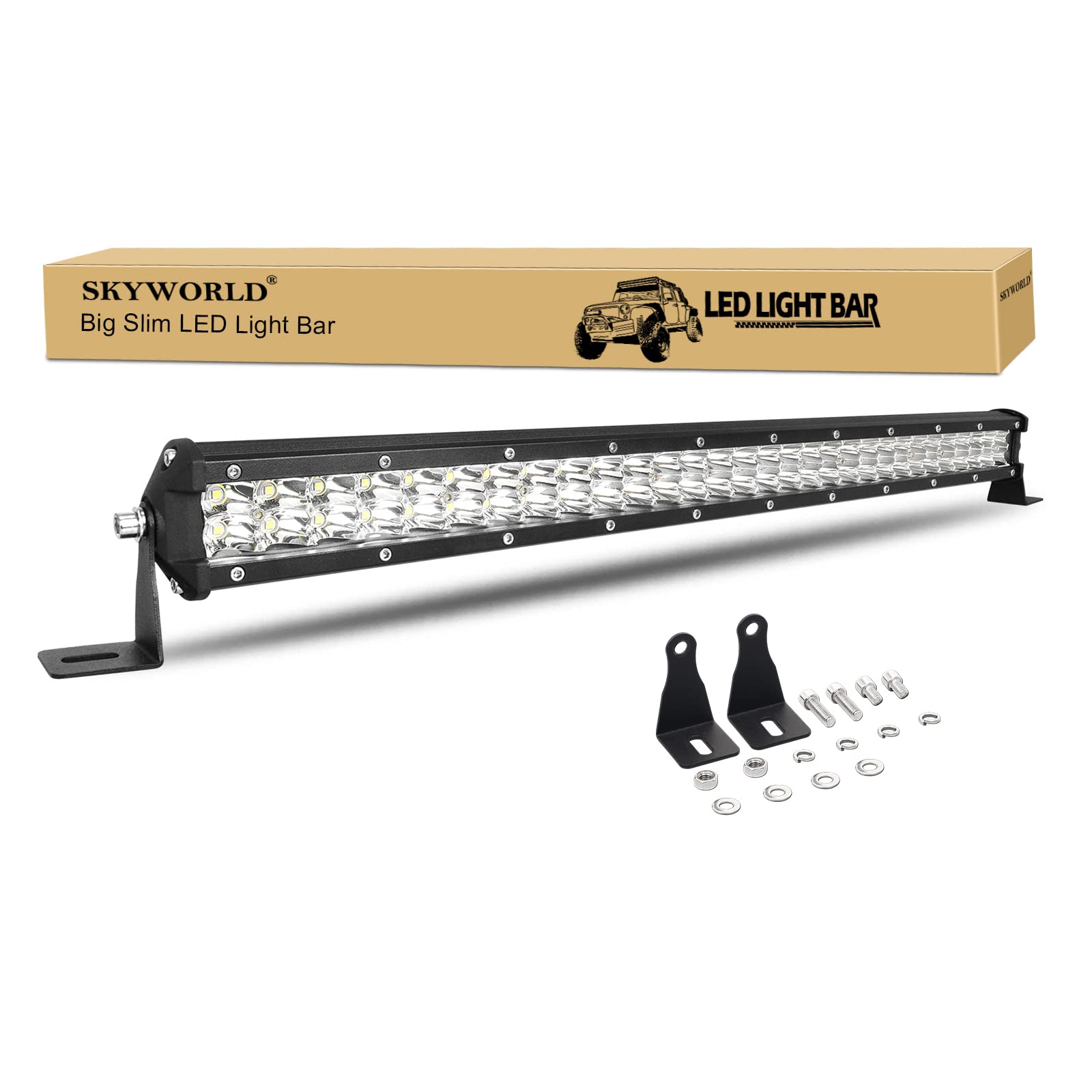 SKYWORLD 24 Zoll 61CM 180W Slim Led Arbeitsscheinwerfer Bar 12V 24V Spot Zusatzscheinwerfer Auto Scheinwerfer Wasserdicht LED bar für 4x4 Offroad Traktor ATV UTV SUV LKW Lightbar SKYWORLD 24 Zoll 61CM 180W Slim Led Arbeitsscheinwerfer Bar 12V 24V Spot Zusatzscheinwerfer Auto Scheinwerfer Wasserdicht LED bar für 4x4 Offroad Traktor ATV UTV SUV LKW Lightbar von SKYWORLD