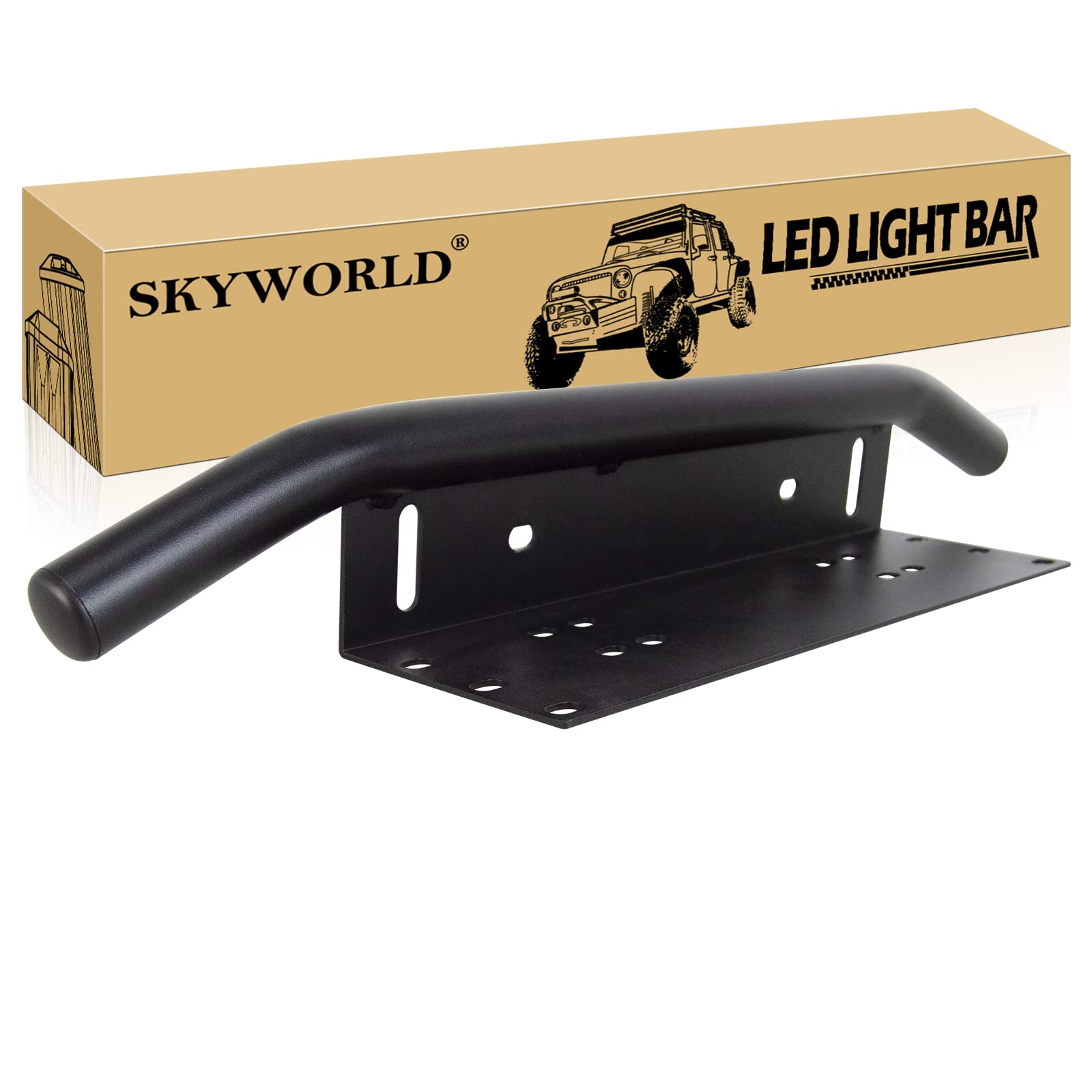 SKYWORLD Universal Aluminium Kennzeichenhalter 23 Zoll Nummernschildhalter für Offroad-Arbeitsscheinwerfer Led Bar Arbeit Lichtleiste von SKYWORLD