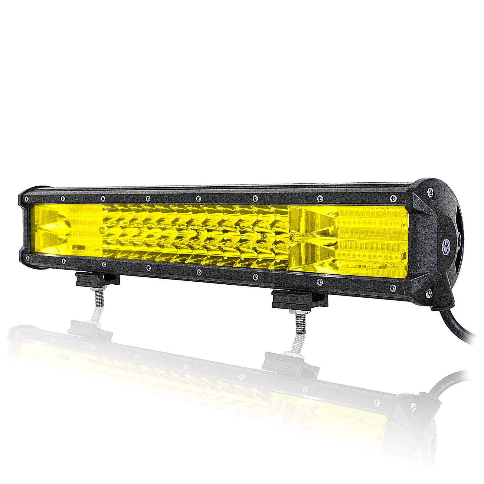 SKYWORLD led arbeitsscheinwerfer bar, Dreireihig 17 Zoll 43cm 252W Scheinwerfer Flut Combo Offroad Beleuchtung für 4x4 SUV ATV UTV Auto traktor Wasserdicht 12V 24V Gelb LED Zusatzscheinwerfer Bar SKYWORLD led arbeitsscheinwerfer bar, Dreireihig 17 Zoll 43cm 252W Scheinwerfer Flut Combo Offroad Beleuchtung für 4x4 SUV ATV UTV Auto traktor Wasserdicht 12V 24V Gelb LED Zusatzscheinwerfer Bar von SKYWORLD