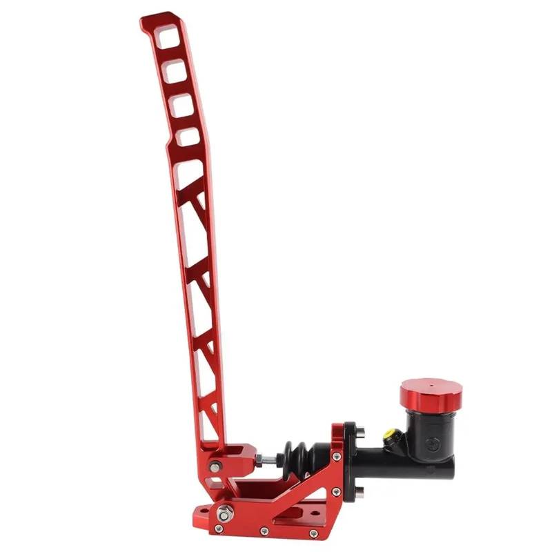 Elektrische Handbremse Bremssystem Handbremse Aluminium Drift Hydro E-Brake Racing Hydraulische Handbremse Long Level Gear Kit Schwarz Rot Silber Autozubehör(Red) von SLAHAJ