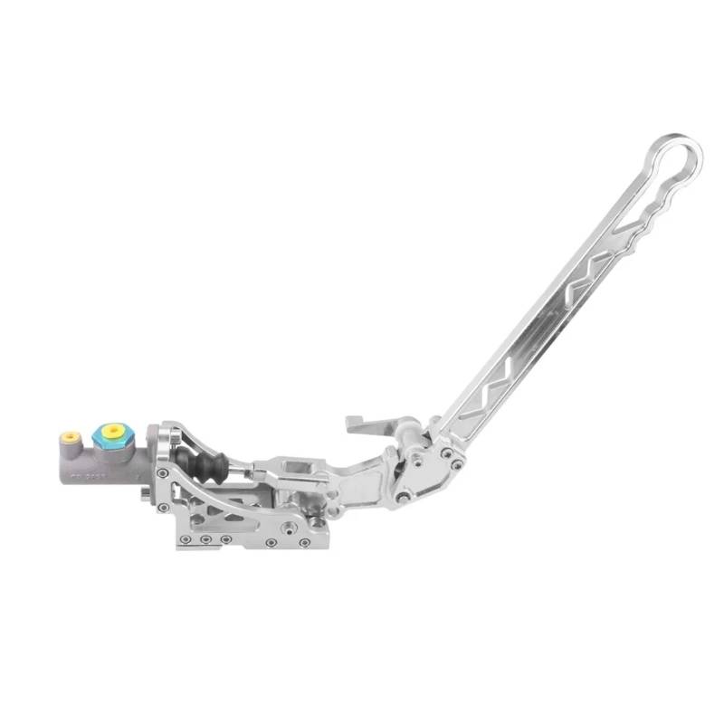 Elektrische Handbremse Fünffarbige hydraulische Racer E-Bremse Drift Rally Drift Handbremse Aluminiumstange RS-HB008 Autozubehör(Silver) von SLAHAJ