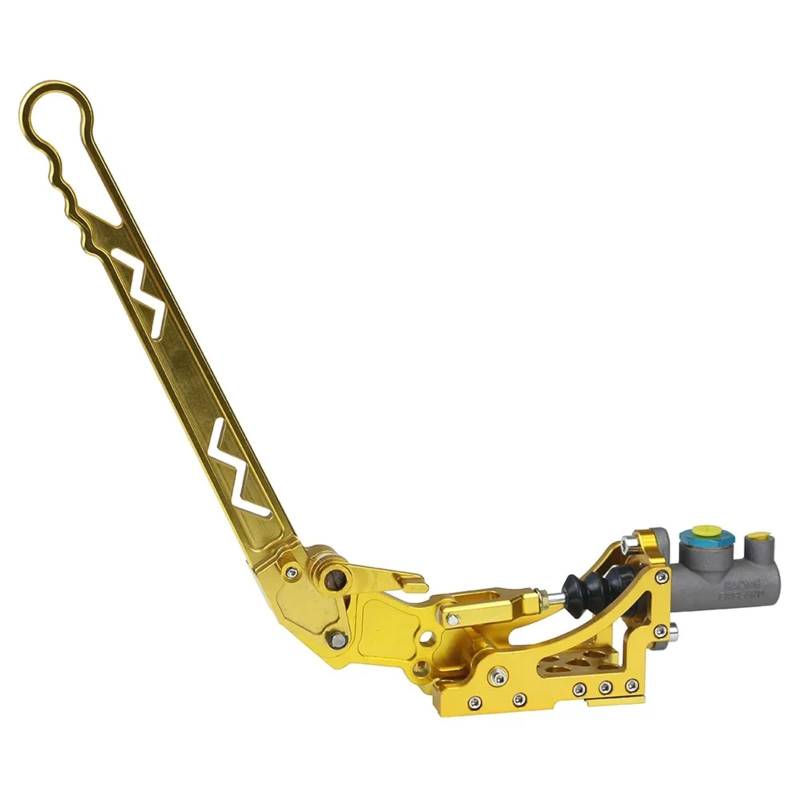 Elektrische Handbremse Universal Auto Hydraulische Handbremse Racing Handbremse Parkplatz Rally Hebel Vertikale/Horizontale Drift Handbremse Autozubehör(Gold) von SLAHAJ