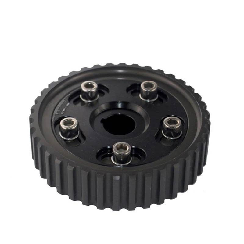 Spannrolle Einstellbare Nockenwelle Legierung Timing Getriebe Fit FÜR HONDA SOHC D15/D16 D-SERIES MOTOR CAM PULLEY PULLYS ZAHNRÄDER 1 STÜCKE LZ6542 Kettenrollenspanne(Black) von SLAHAJ