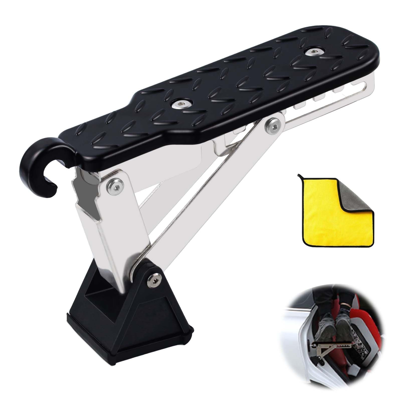 Auto Pedal Türstufe,Klappbarer Auto Türstufe,Faltbarer Auto Türpedal mit 5 eintsellbaren Winkeln, Universal Doorstep für Autos,hilft beim Autowaschen, für SUV, Jeep,LKW,RV Auto Pedal Türstufe,Klappbarer Auto Türstufe,Faltbarer Auto Türpedal mit 5 eintsellbaren Winkeln, Universal Doorstep für Autos,hilft beim Autowaschen, für SUV, Jeep,LKW,RV von SLAKOZYT