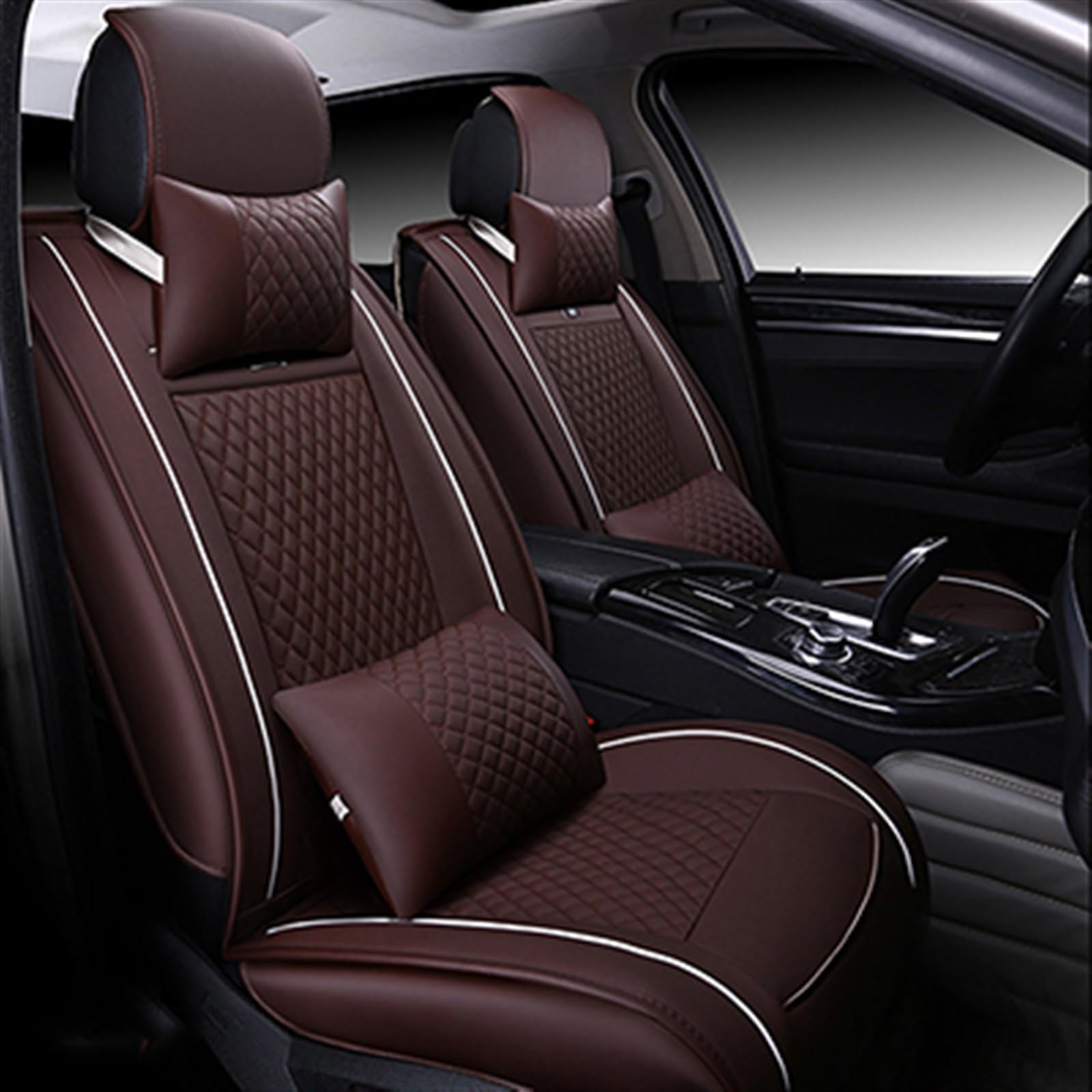 SLIMES Autositzabdeckung Full Surround Style Interieur Für Benz W205 C-Klasse W202 W203 W204 A205 C204 C205 S202 5 Sitz Sitzbezug (Color : 7) von SLIMES