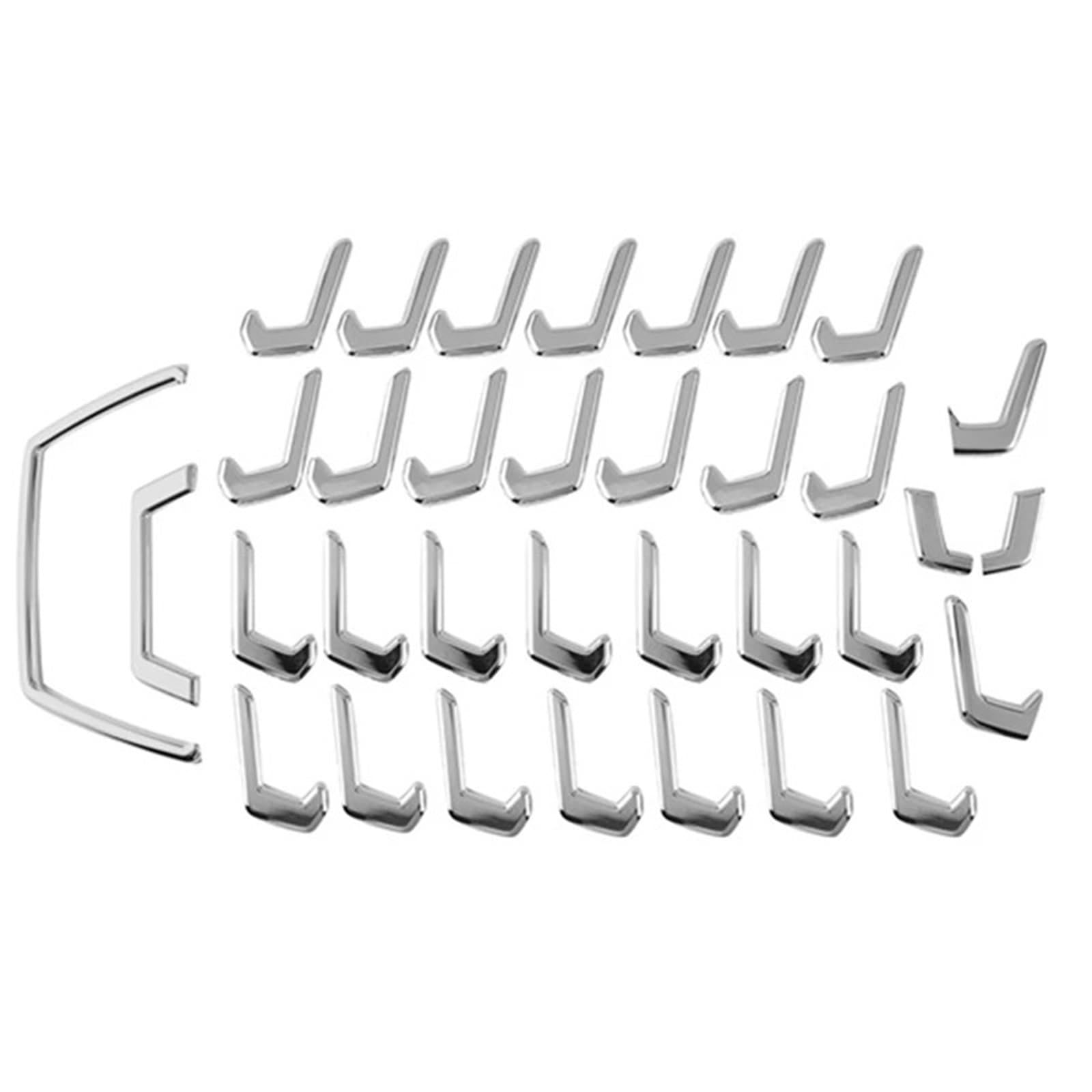 SLKDXL [Replacement] Chrom-Frontgrill-Mittelverkleidung, Auto-Styling, 34-teilig, for Toyota, for Yaris, for Cross, 2020, 2021, 2022 von SLKDXL