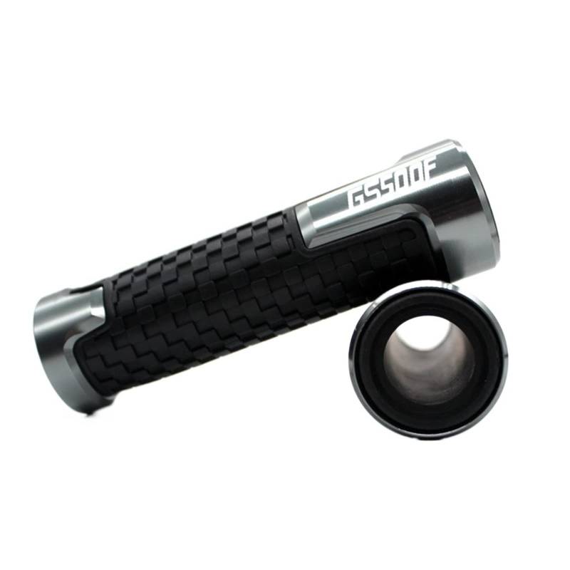 SLMPXSGH Für Suzuki GS500F Motorradgriff Anti-Rutsch-Griffe Legierung Gummimaterial Lenkergriff (Titanium) von SLMPXSGH
