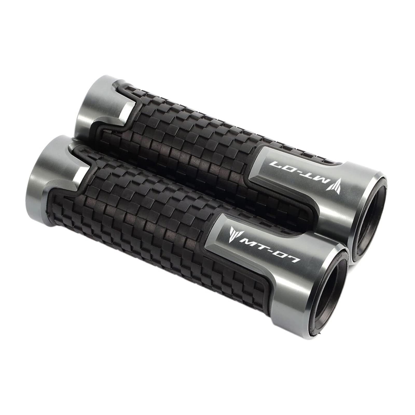 SLMPXSGH Motorcycle Anti-Skid Handlebar Grip for Yamaha MT07 2016 2017 2018 2019 2020 Motorcycle Rubber Handlebar Protector (Titanium) von SLMPXSGH