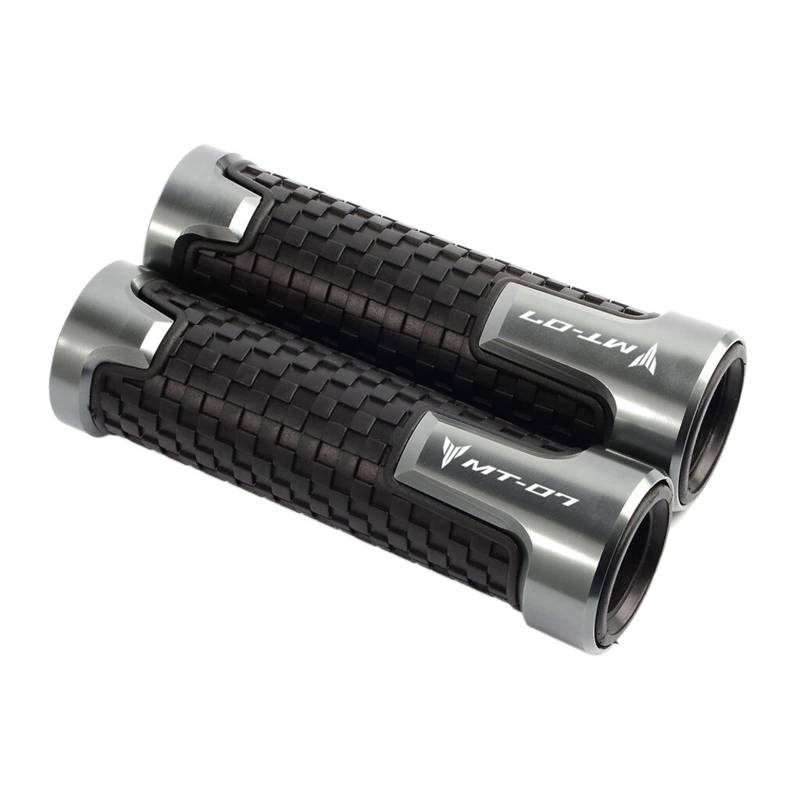 SLMPXSGH Motorcycle Anti-Skid Handlebar Grip for Yamaha MT07 2016 2017 2018 2019 2020 Motorcycle Rubber Handlebar Protector (Titanium) von SLMPXSGH