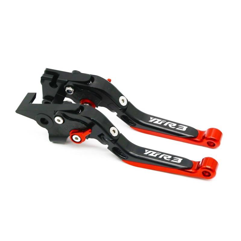 SLMPXSGH Motorrad Klappbare Ausziehbare Bremskupplungshebel Für Yamaha YZFR3 YZF R3 YZF-R3 R6 R125 R1 2015-2022 2023 Einstellbare Griffe Hebel(Red) von SLMPXSGH