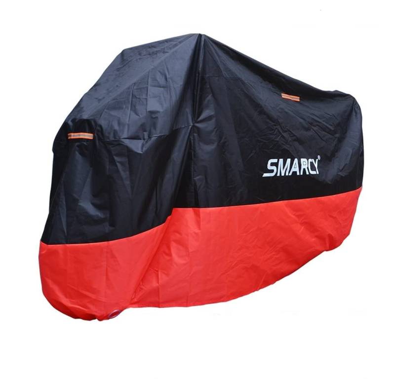 SMARCY® Motorradabdeckplane Motorradgarage Motorradabdeckung Wasserdicht Staubdicht Rot Schwarz XL von SMARCY