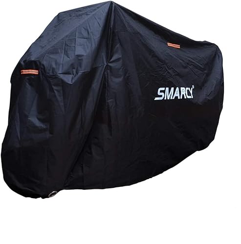 SMARCY® Motorradabdeckplane Motorradgarage Motorradabdeckung Wasserdicht Staubdicht Schwarz XL von SMARCY