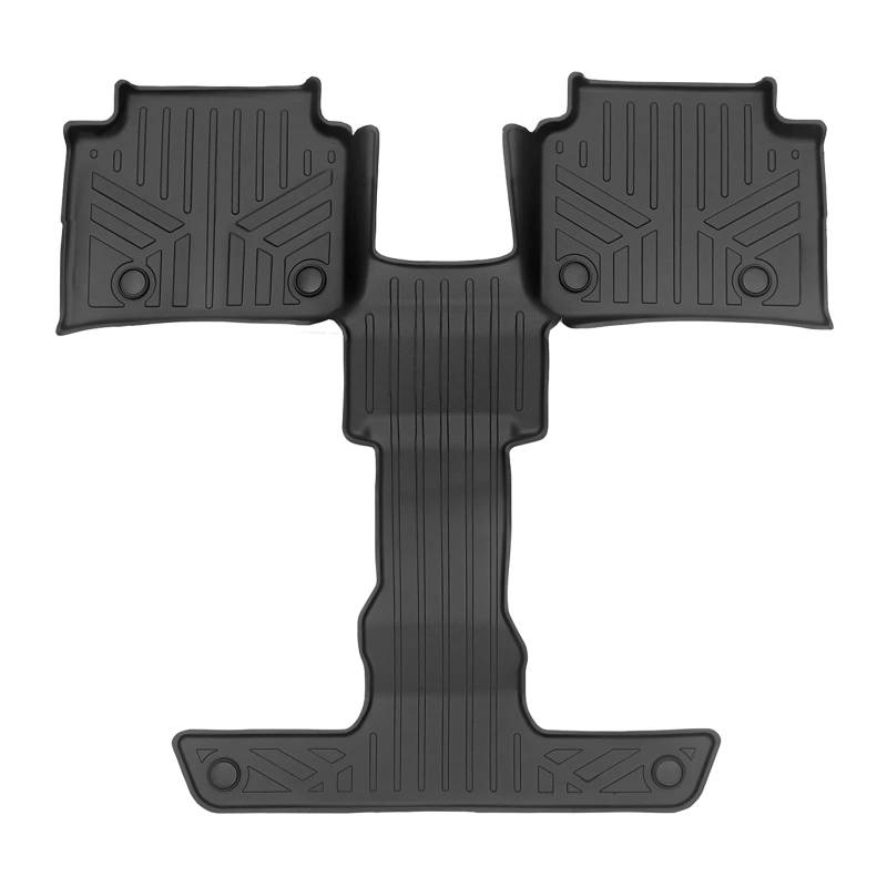 SMARTLINER Allwetter-Custom Fit Schwarz 2. & 3. Reihe Bodenmattenauskleidung Set kompatibel mit 2021–2023 Jeep Grand Cherokee L mit 2. Schalensitzen ohne Mittelkonsole von SMARTLINER