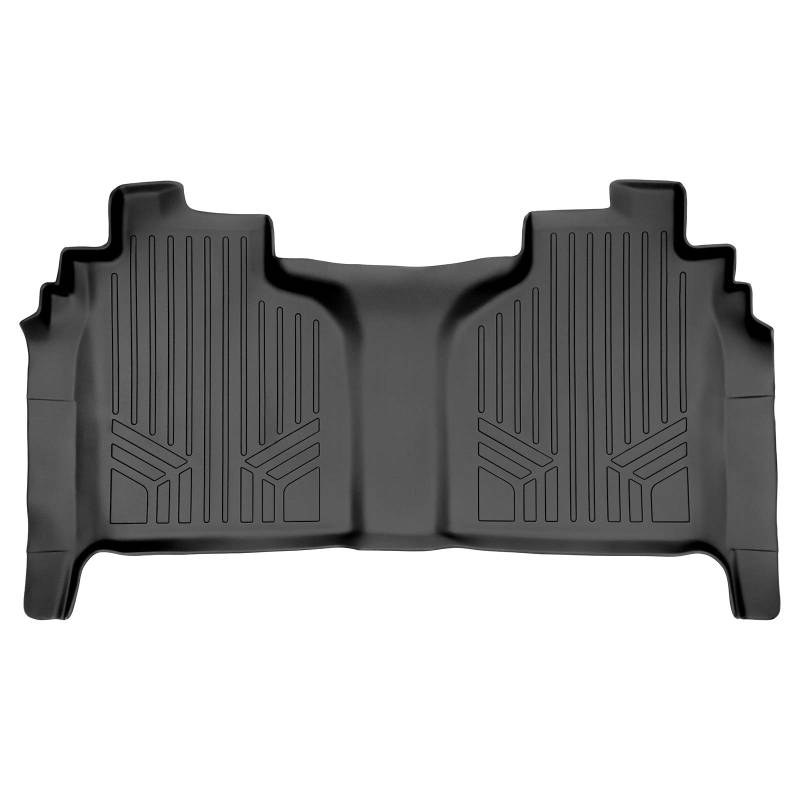 SMARTLINER Benutzerdefinierte Fußmatten 2. Reihe Liner Schwarz für 2019 Silverado/Sierra 1500 Crew Cab mit 1. Reihe Bank oder Schalensitze von SMARTLINER