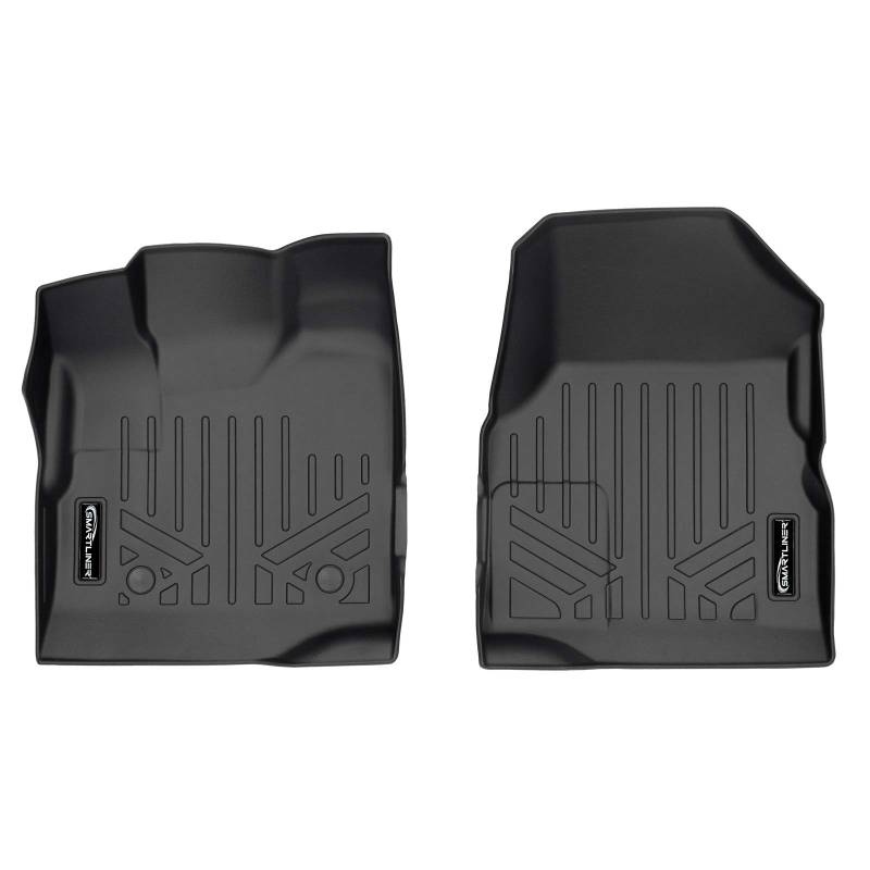 SMARTLINER Custom Fußmatten 1. Reihe Liner Set schwarz für 2011-2017 Chevy Equinox/GMC Terrain mit Zwei Bodenpfosten vorne von SMARTLINER