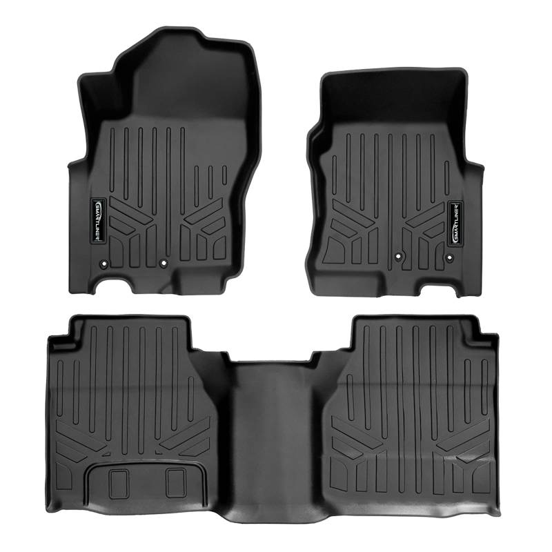 SMARTLINER Custom Gummimatten Auto 2-reihig Liner Set schwarz kompatibel mit 2022-2023 Nissan Frontier King Cab von SMARTLINER