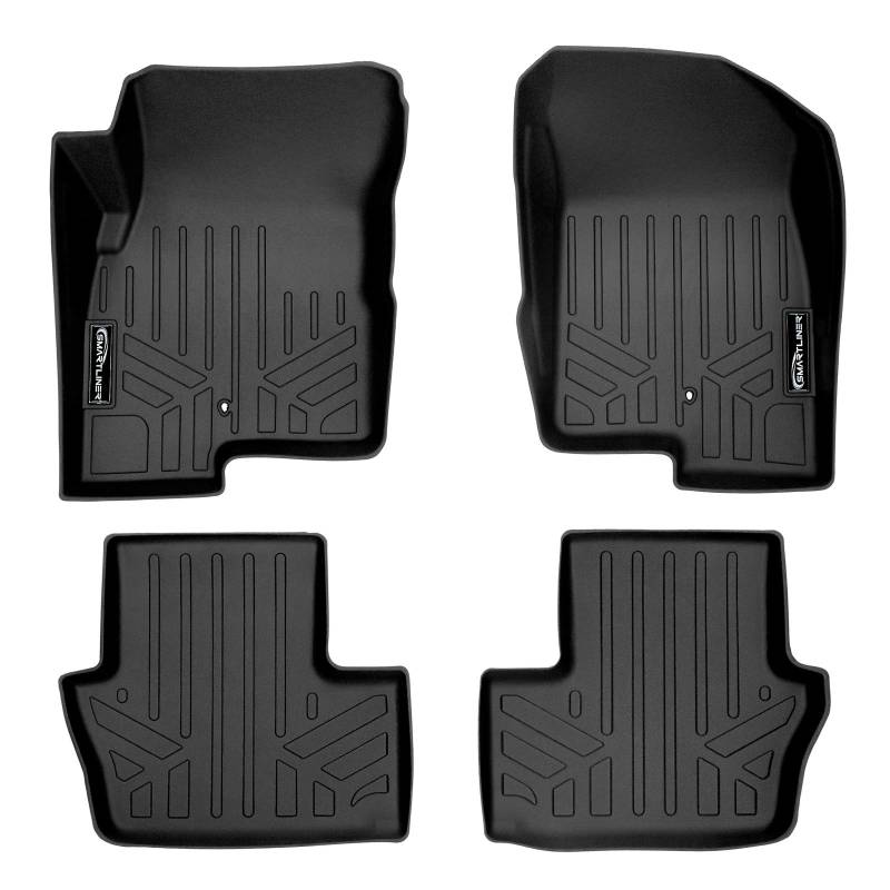 SMARTLINER Fußmatten 2-reihig Set schwarz für 2007-2012 Dodge Caliber / 2007-2017 Jeep Patriot/Kompass Old Body Style von SMARTLINER