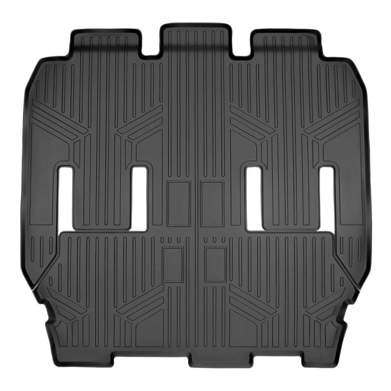 SMARTLINER Fußmatten 2. und 3. Reihe Liner schwarz für 2017-2019 Chrysler Pacifica 7 oder 8 Beifahrermodell (Keine Hybrid-Modelle) von SMARTLINER