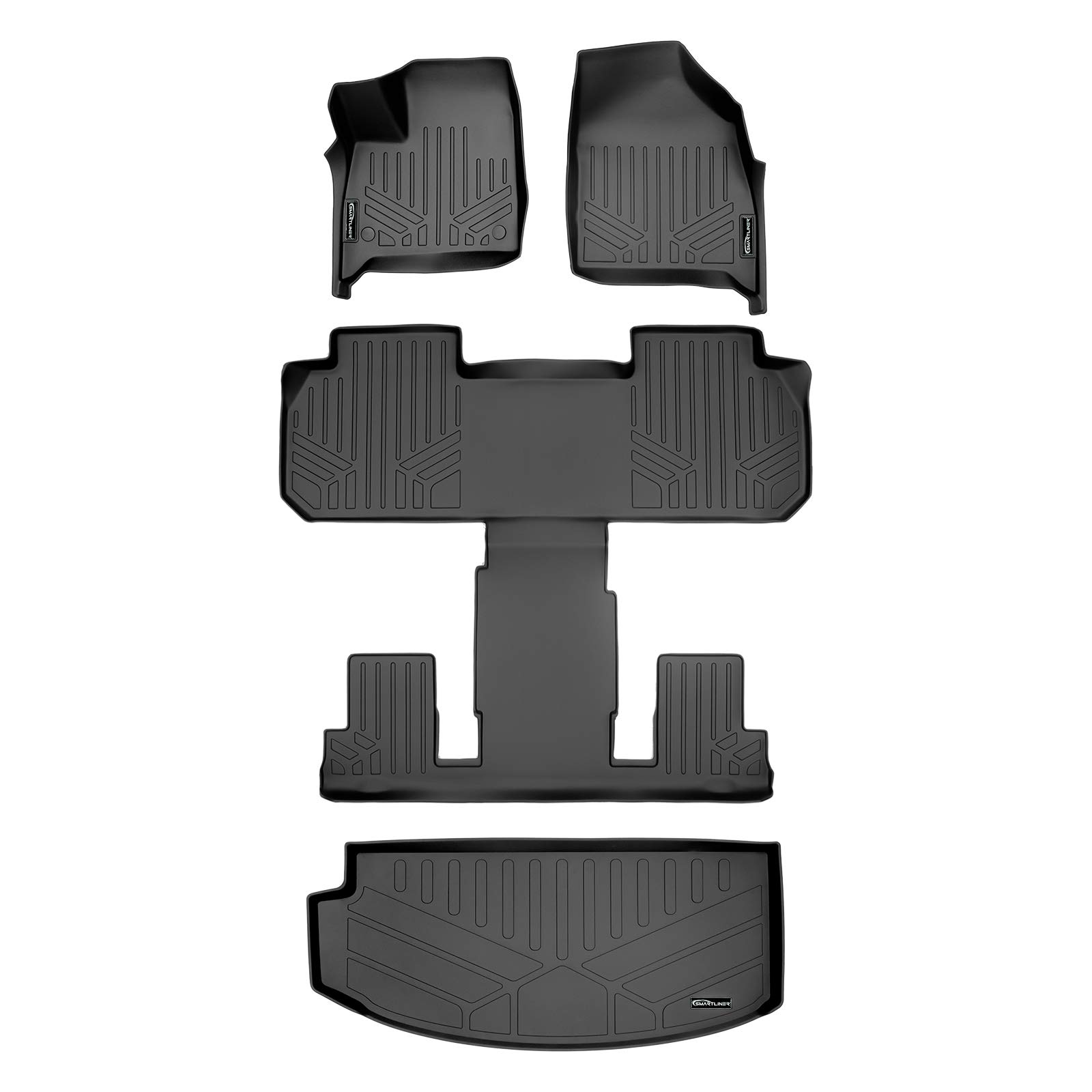 SMARTLINER Fußmatten 3 Reihen und Cargo Liner Hinter 3. Reihe Set Schwarz für 2018-2019 Buick Enclave mit 2. Reihe Schalensitzen SMARTLINER Fußmatten 3 Reihen und Cargo Liner Hinter 3. Reihe Set Schwarz für 2018-2019 Buick Enclave mit 2. Reihe Schalensitzen von SMARTLINER