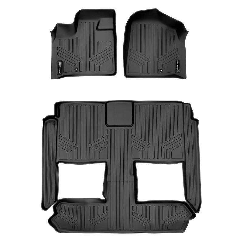 SMARTLINER Fußmatten Set 3-reihig schwarz für 2008-2020 Grand Caravan / 2008-2016 Town & Country (Stow'n Go Only) von SMARTLINER