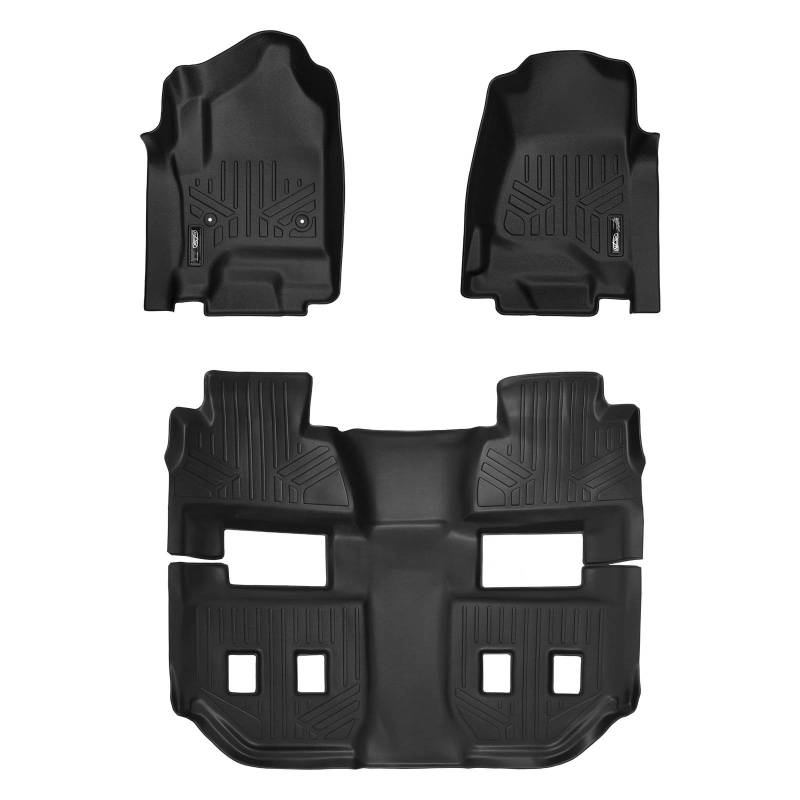 SMARTLINER Fußmatten Set 3-reihig schwarz für Chevrolet Suburban/GMC Yukon XL (mit 2. Reihe Schalensitzen) von SMARTLINER