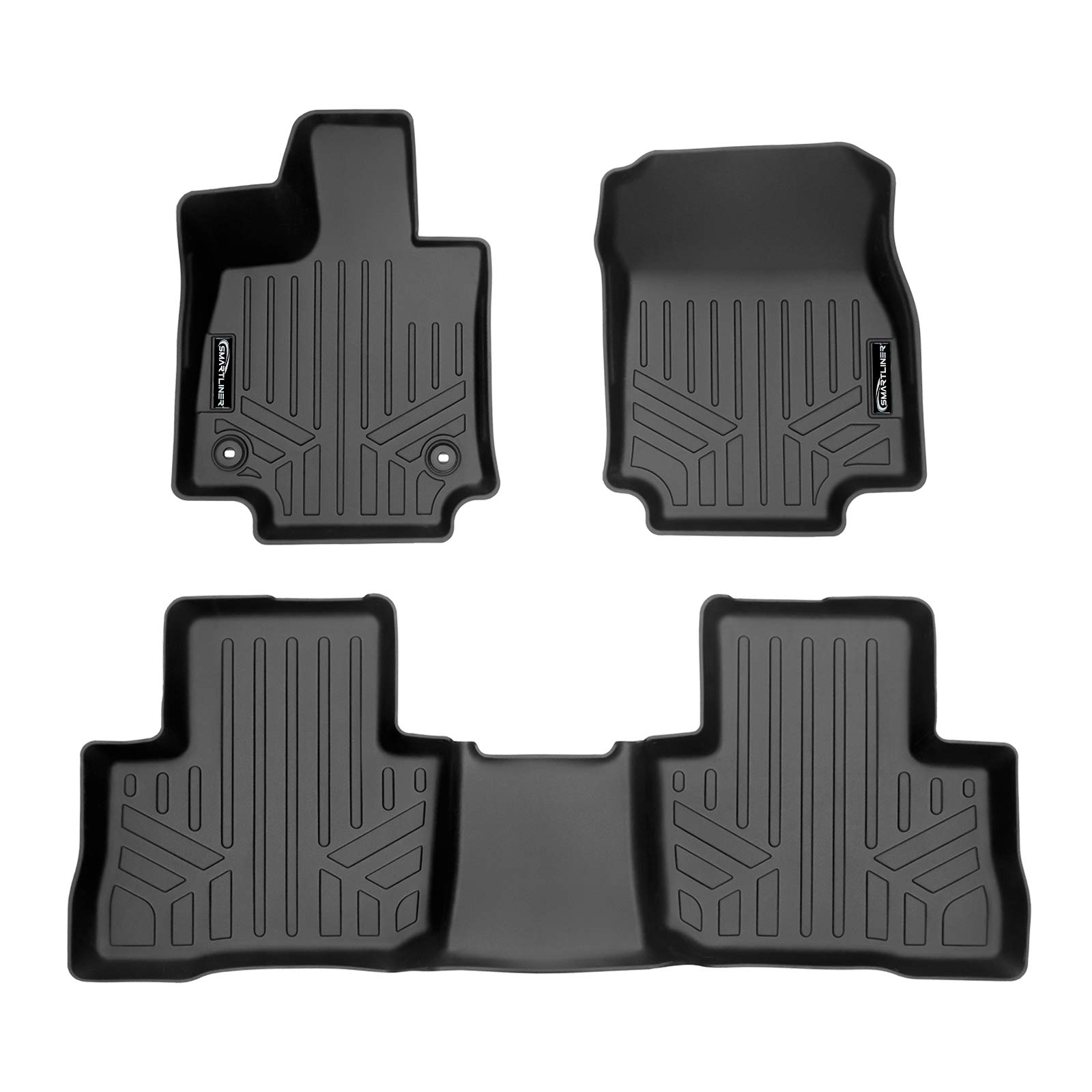 SMARTLINER Passgenaue Allwetter-2-reihige Schwarze Fußmatten Liner Set kompatibel mit Toyota Venza 2021–2023 SMARTLINER Passgenaue Allwetter-2-reihige Schwarze Fußmatten Liner Set kompatibel mit Toyota Venza 2021–2023 von SMARTLINER