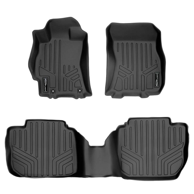 SMARTLINER Passgenaue Fußmatten, 2-reihig, schwarz, für Subaru Outback/Legacy Automatikgetriebe 2010–2014 von SMARTLINER