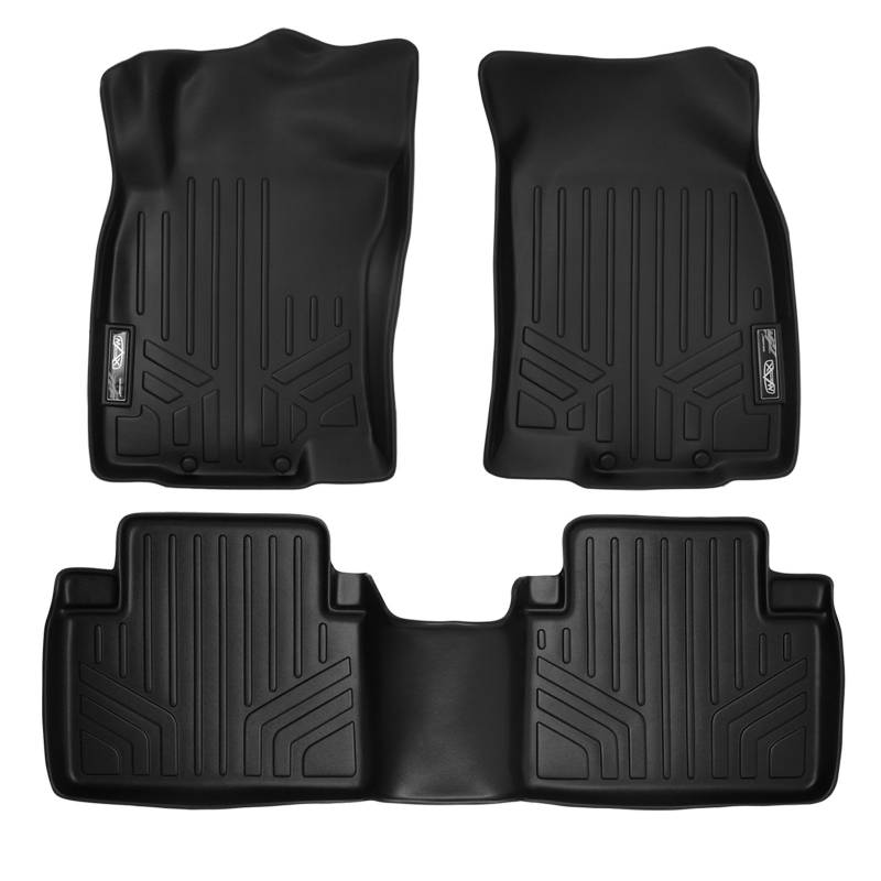 SMARTLINER Passgenaue Fußmatten, 2-reihiges Auskleidungsset, schwarz, kompatibel mit Nissan Rogue 2014–2020 (kein Rogue Sport oder ausgewählte Modelle) von SMARTLINER
