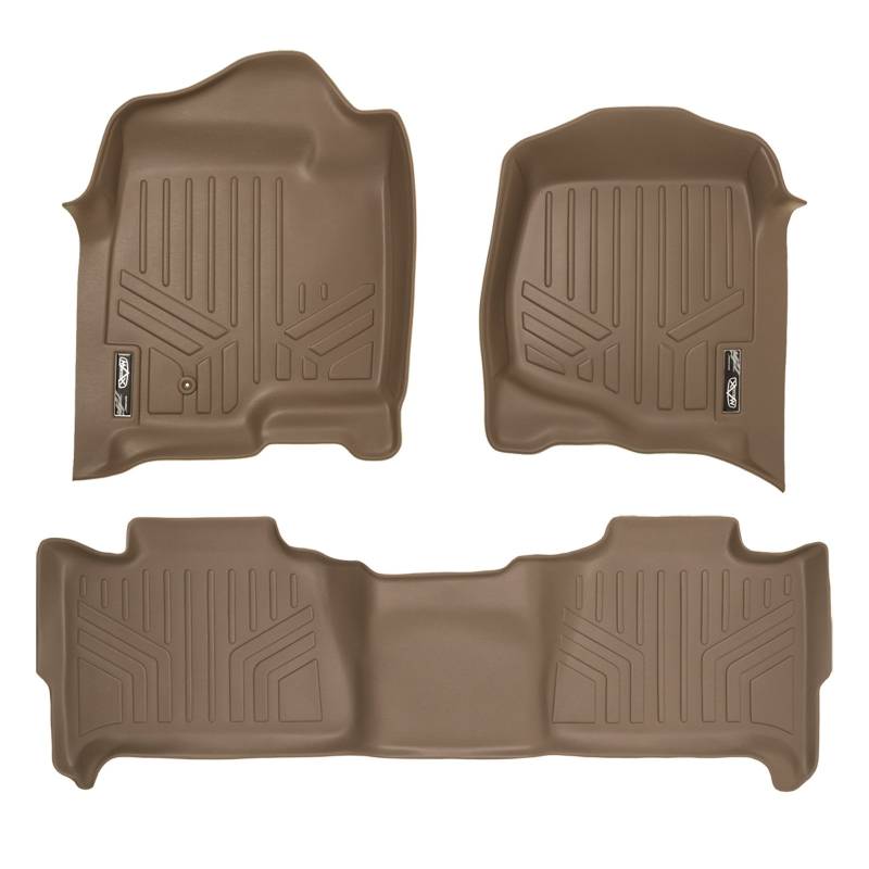 SMARTLINER Passgenaue Fußmatten 2-reihig Liner Set Tan für 2007–2014 Tahoe/Suburban/Yukon/Yukon XL/Denali von SMARTLINER