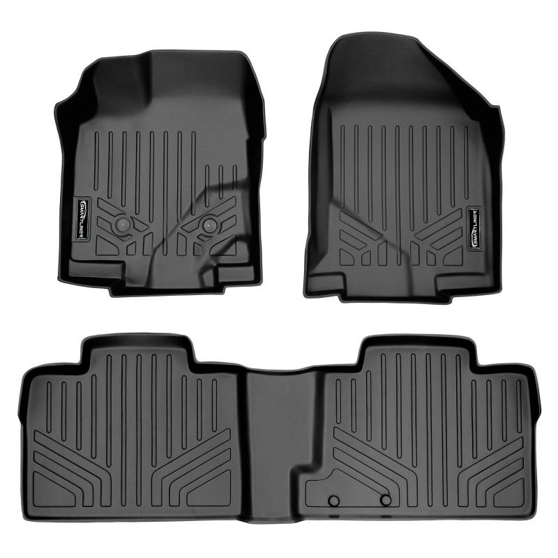 SMARTLINER Passgenaue Fußmatten 2-reihig Liner Set schwarz für 2011-2014 Ford Edge / 2011-2015 Lincoln MKX von SMARTLINER