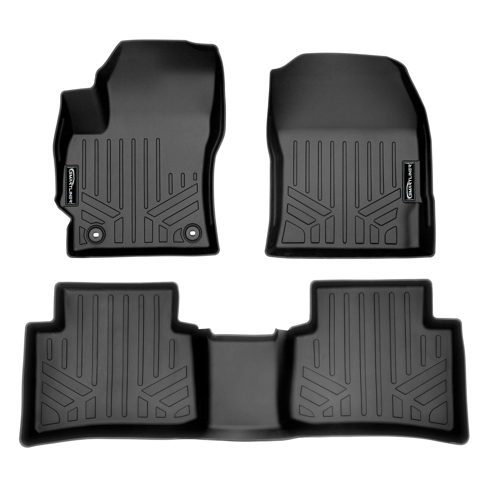 SMARTLINER Passgenaue Fußmatten 2-reihig Liner Set schwarz für Toyota Corolla Limousine 2020 von SMARTLINER