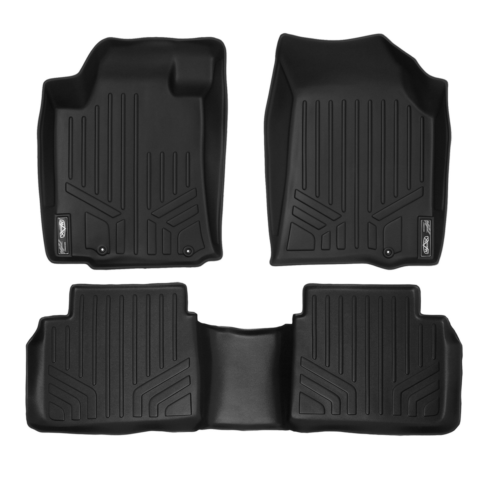SMARTLINER Passgenaue Fußmatten 2-reihig Set schwarz für Nissan Altima Sedan 2013-2018 (hergestellt nach Nov. 2012) von SMARTLINER