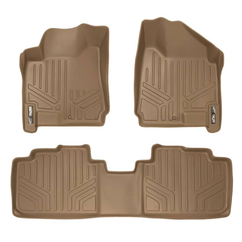 SMARTLINER Passgenaue Fußmatten 2-reihiges Set Tan für 2010-2016 Cadillac SRX – alle Modelle von SMARTLINER