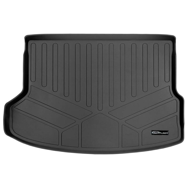 SMARTLINER Passgenaue Schwarze Cargoeinlage hinter der 2. Reihe, kompatibel mit Kia Seltos SX Turbo 2021–2023 von SMARTLINER