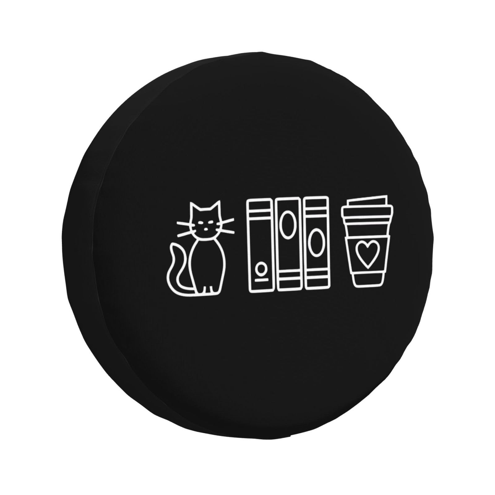 Lustige Reifenabdeckung mit Katzen-, Bücher- und Kaffeemotiv, einzigartiges Design, Schutz für Auto, LKW, Wohnmobil Lustige Reifenabdeckung mit Katzen-, Bücher- und Kaffeemotiv, einzigartiges Design, Schutz für Auto, LKW, Wohnmobil von SMAZDFXX