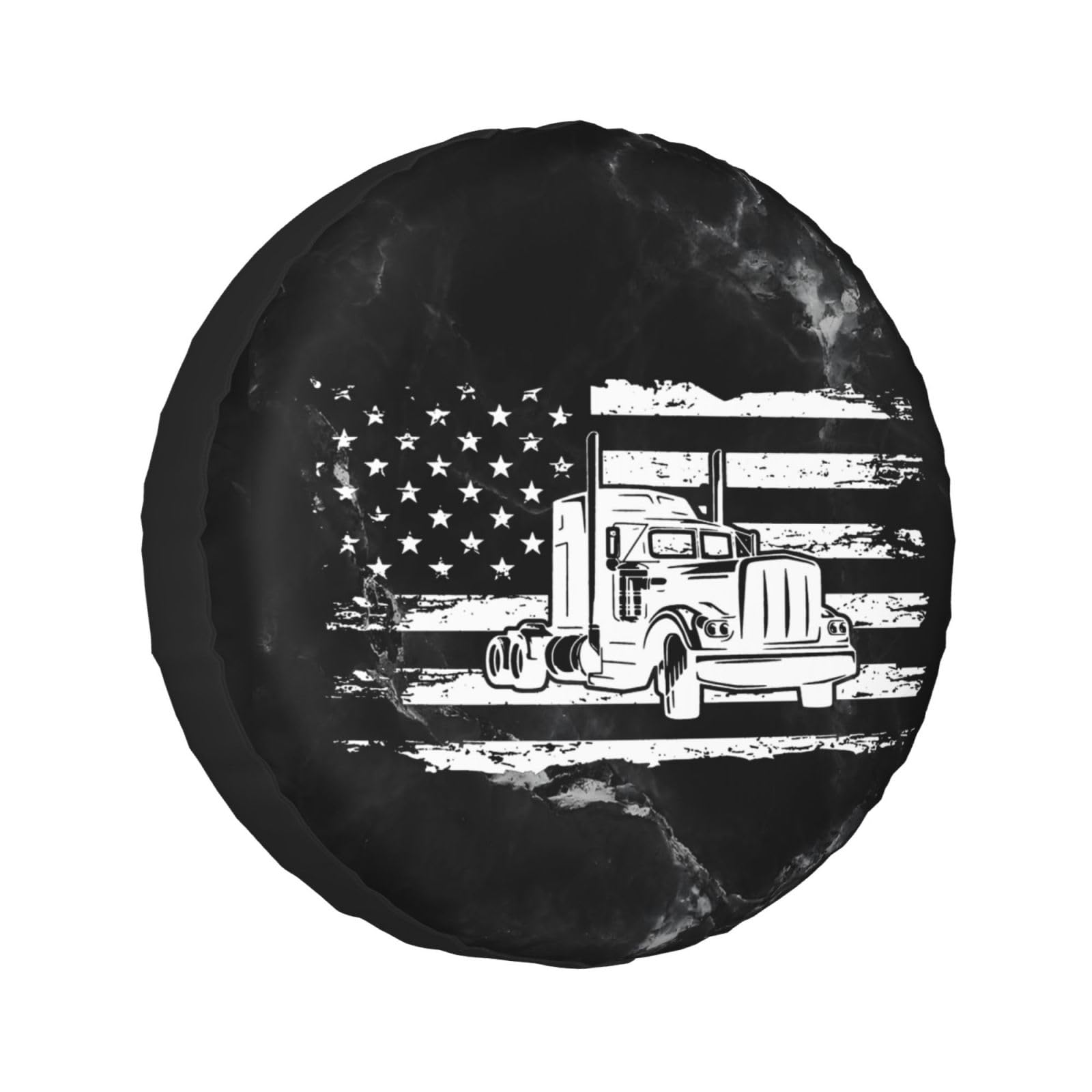 Reifenabdeckung für Trucker mit amerikanischer Flagge, Winddicht, für LKW-Fahrer und Ersatzradschutz für LKW/SUV, 38,1 cm Reifenabdeckung für Trucker mit amerikanischer Flagge, Winddicht, für LKW-Fahrer und Ersatzradschutz für LKW/SUV, 38,1 cm von SMAZDFXX
