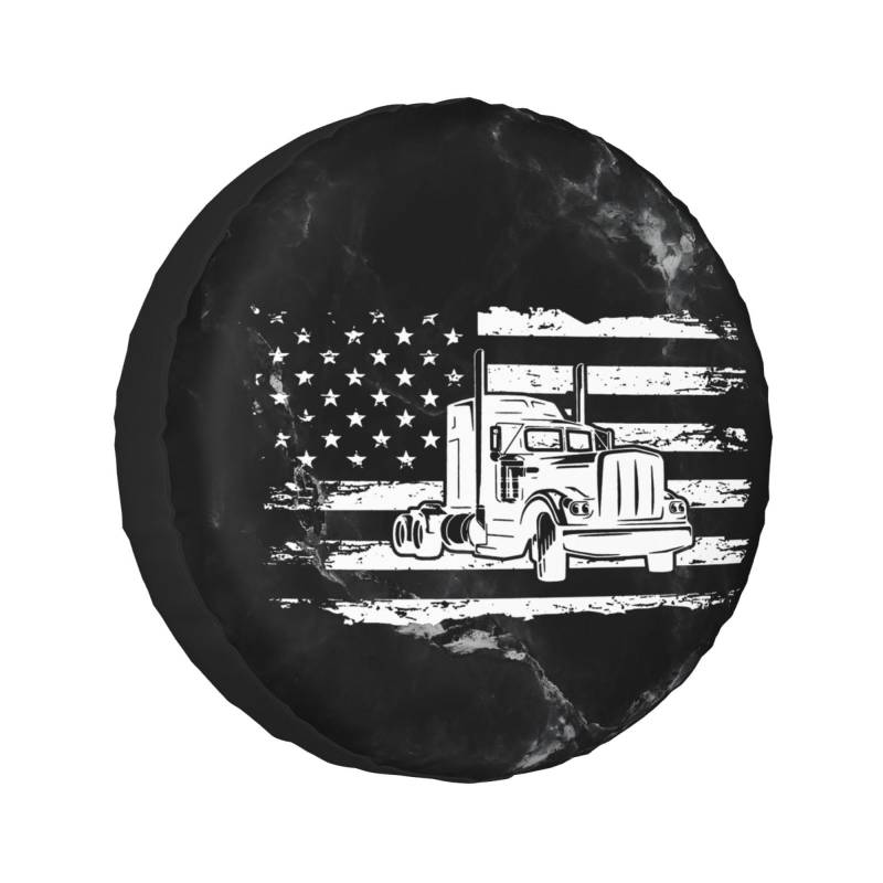 Reifenabdeckung für Trucker mit amerikanischer Flagge, Winddicht, für LKW-Fahrer und Ersatzradschutz für LKW/SUV, 38,1 cm von SMAZDFXX
