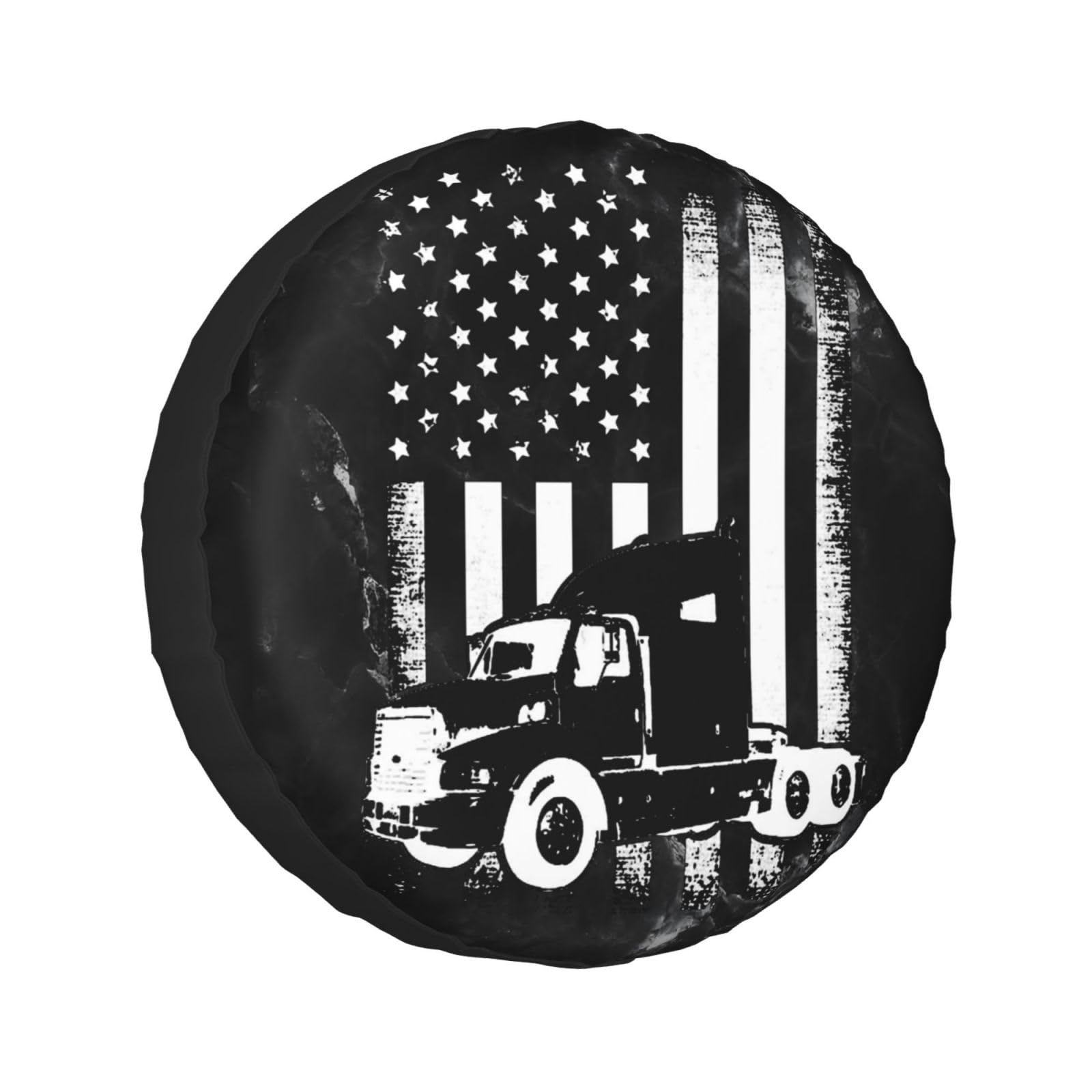 Reifenabdeckung für Trucker mit amerikanischer Flagge, Winddicht, für LKW-Fahrer und Ersatzradschutz für LKW/SUV, 38,1 cm Reifenabdeckung für Trucker mit amerikanischer Flagge, Winddicht, für LKW-Fahrer und Ersatzradschutz für LKW/SUV, 38,1 cm von SMAZDFXX