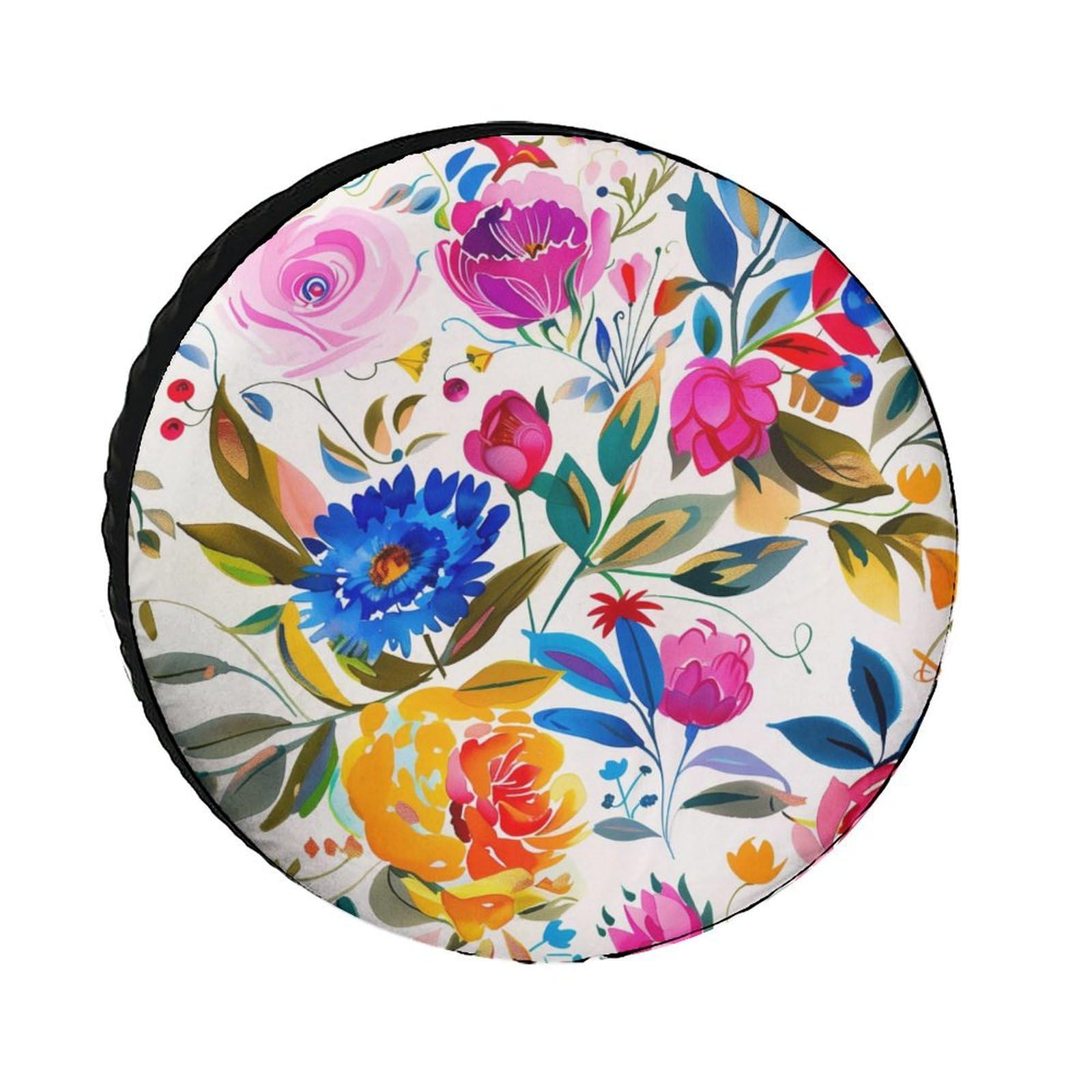 Reifenabdeckungen mit Blumenmotiv, Motiv: Lebhafte böhmische Blumen, Radabdeckungen, universelle Passform, Zubehör für Wohnmobil, SUV, LKW und Anhänger Reifenabdeckungen mit Blumenmotiv, Motiv: Lebhafte böhmische Blumen, Radabdeckungen, universelle Passform, Zubehör für Wohnmobil, SUV, LKW und Anhänger von SMAZDFXX