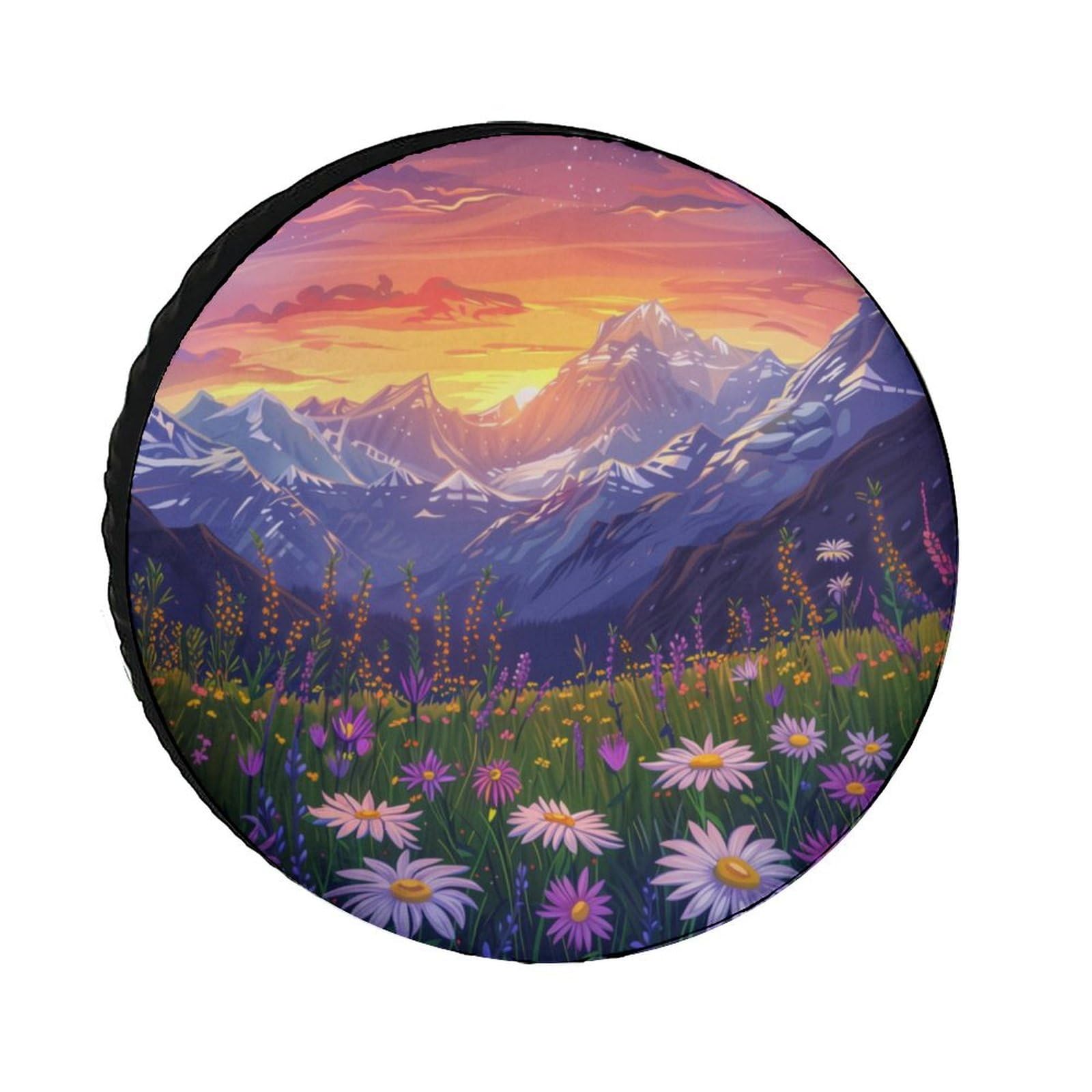 Reifenabdeckungen mit Sonnenuntergangs-Motiv, Radabdeckung, Schutzfolie, universelle Passform, Zubehör für Wohnmobil, SUV, LKW, Anhänger Reifenabdeckungen mit Sonnenuntergangs-Motiv, Radabdeckung, Schutzfolie, universelle Passform, Zubehör für Wohnmobil, SUV, LKW, Anhänger von SMAZDFXX