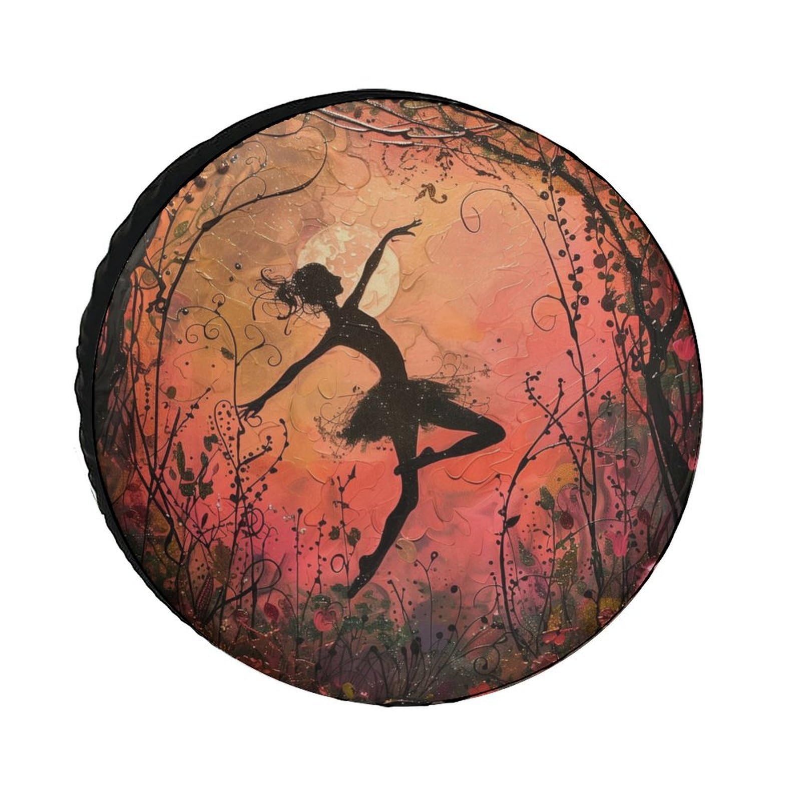 Reifenabdeckungen mit Weinreben- und Blumenmotiv, elegant, Ballett, Radabdeckung, Schutz, universelle Passform, Zubehör für Wohnmobil, SUV, LKW, Anhänger Reifenabdeckungen mit Weinreben- und Blumenmotiv, elegant, Ballett, Radabdeckung, Schutz, universelle Passform, Zubehör für Wohnmobil, SUV, LKW, Anhänger von SMAZDFXX