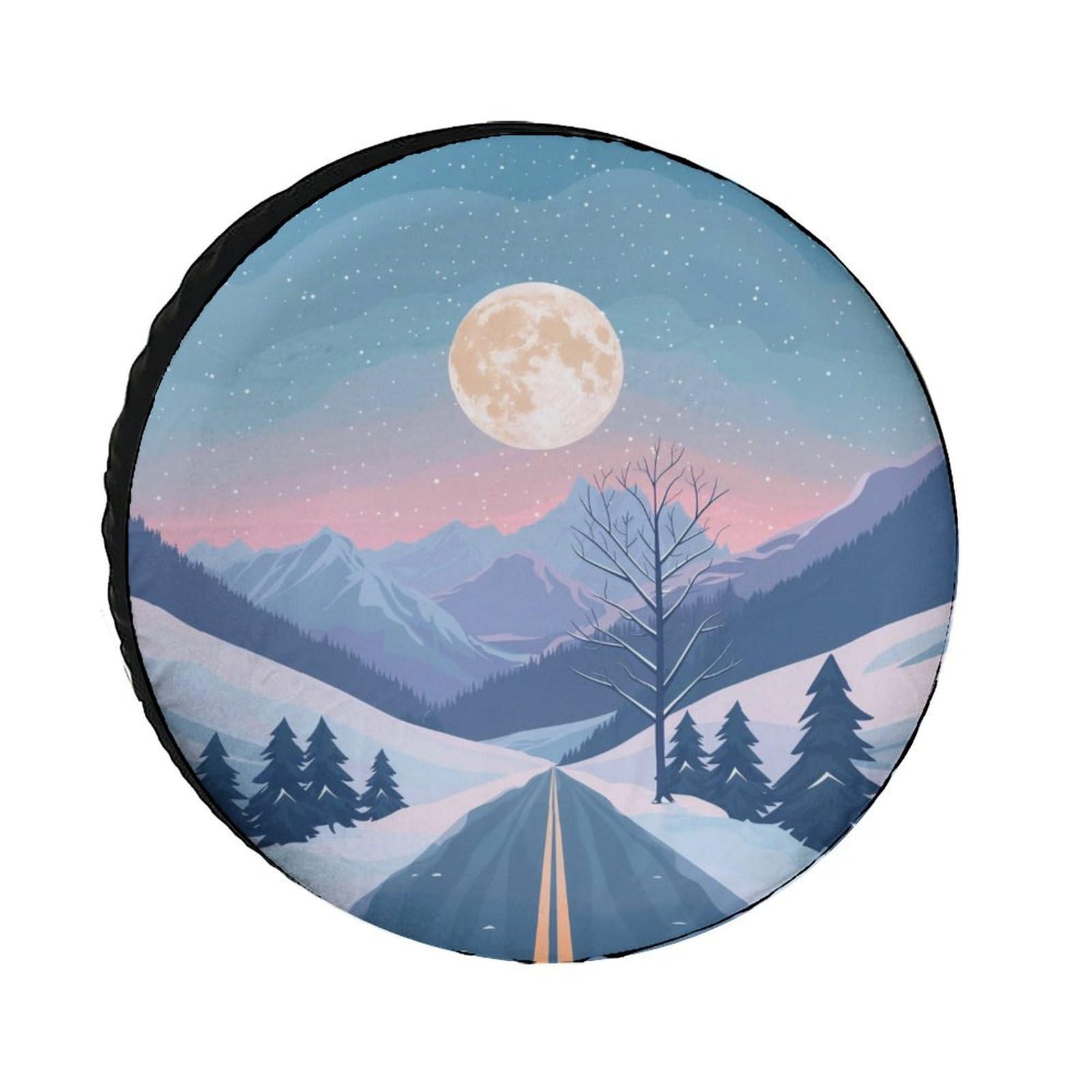 Snow Mountain Highway Moon Reifenabdeckungen Radabdeckungen Schutzfolien Universal Fit RV SUV LKW Anhänger Zubehör Snow Mountain Highway Moon Reifenabdeckungen Radabdeckungen Schutzfolien Universal Fit RV SUV LKW Anhänger Zubehör von SMAZDFXX