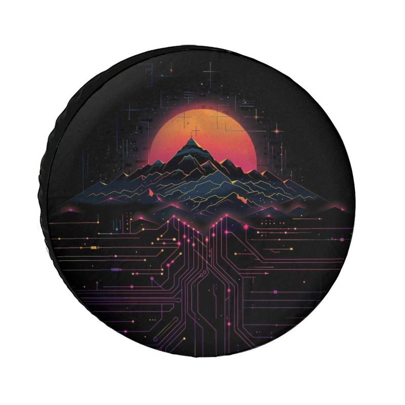 Sun Mountain Circuit Board Reifenabdeckungen Radabdeckungen Schutzfolien Universal Fit RV SUV LKW Anhänger Zubehör von SMAZDFXX