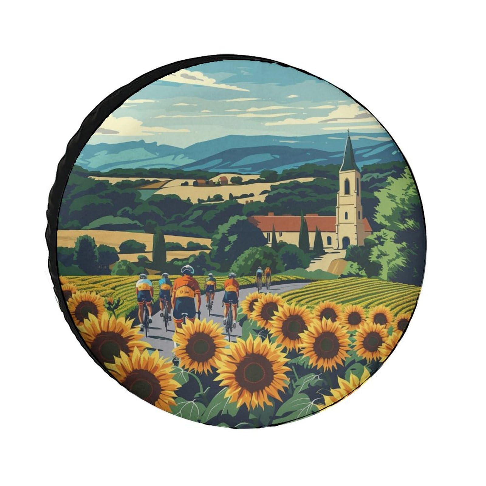 Sunflower Field Ride Reifenabdeckungen Radabdeckungen Schutzfolien Universal Fit RV SUV LKW Anhänger Zubehör Sunflower Field Ride Reifenabdeckungen Radabdeckungen Schutzfolien Universal Fit RV SUV LKW Anhänger Zubehör von SMAZDFXX