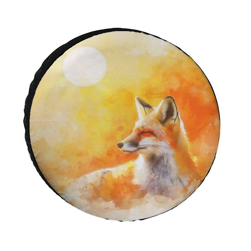 Warm Sunshine Fox Reifenabdeckungen, Radabdeckungen, universelle Passform, Zubehör für Wohnmobile, SUVs, LKWs und Anhänger von SMAZDFXX