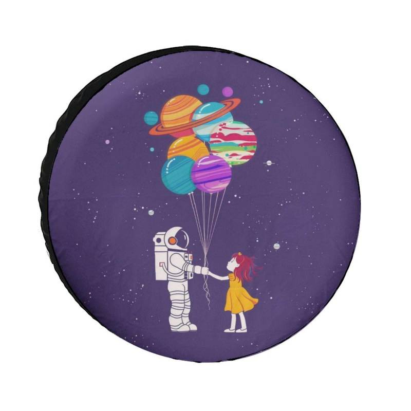 Warme Astronauten-Ballonfrau-Reifenabdeckungen, Radabdeckungsschutz, universelle Passform, Zubehör für Wohnmobil, SUV, LKW und Anhänger von SMAZDFXX
