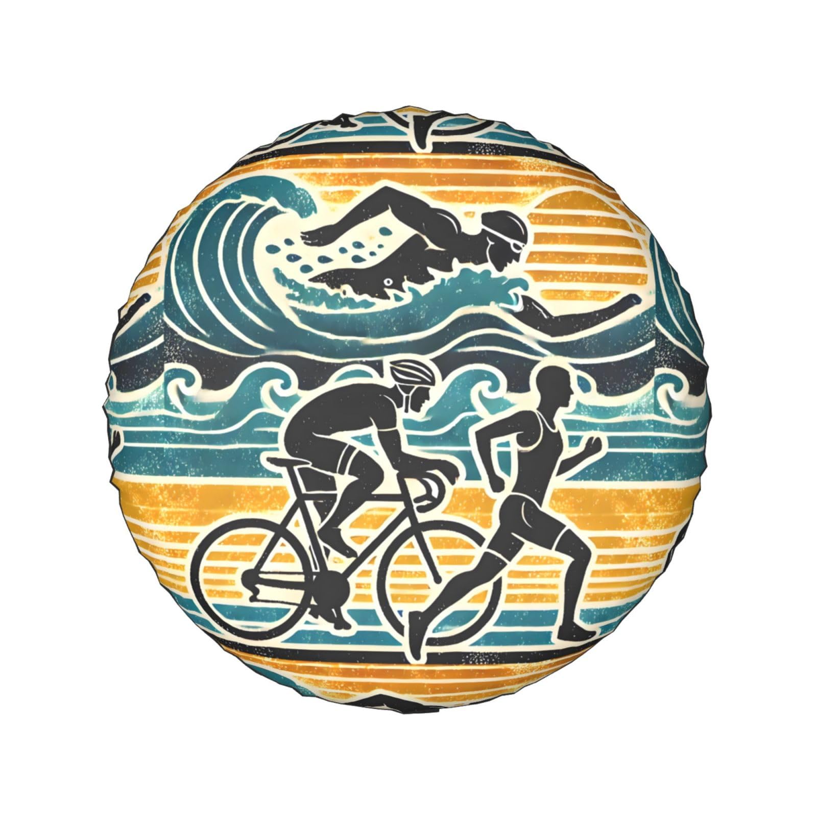 Winddichte Abdeckung für Schwimmräder, Laufen, Triathlon, LKW, SUV, 38,1 cm, Vintage-Stil Winddichte Abdeckung für Schwimmräder, Laufen, Triathlon, LKW, SUV, 38,1 cm, Vintage-Stil von SMAZDFXX