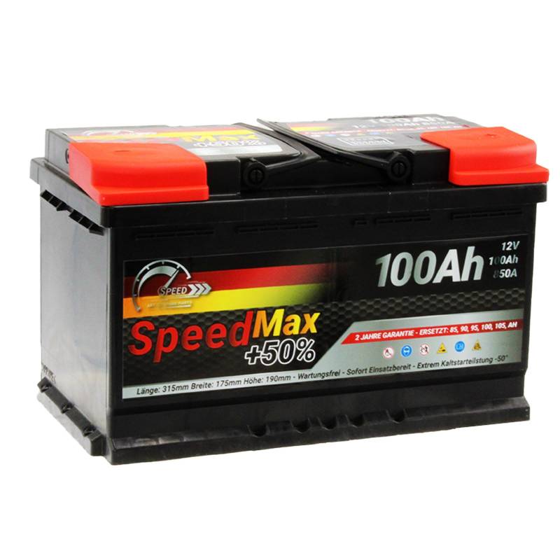 AUTOBATTERIE Speed MAX L4100 100AH 850A 12V = FIamm 100Ah DX+ Pronta all'uso von SMC