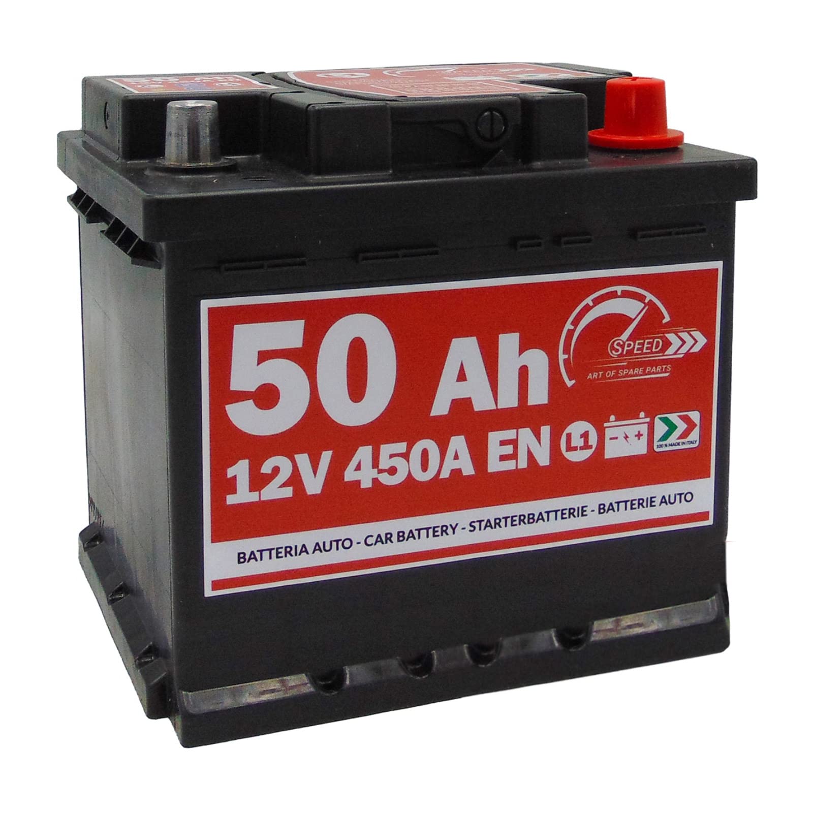 Autobatterie Speed L150-12V 50Ah 450A/EN - Starter 30% mehr Leistung von SMC
